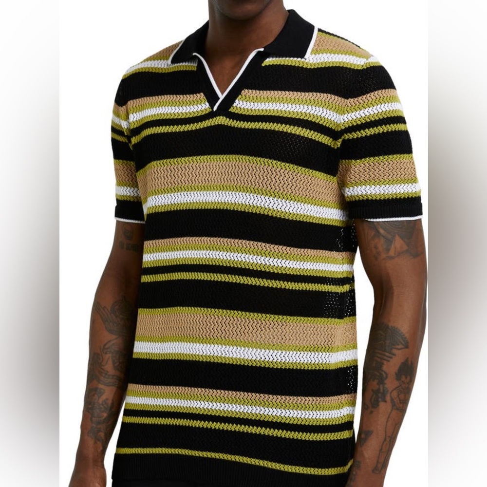 RIVER ISLAND MESH POLO
